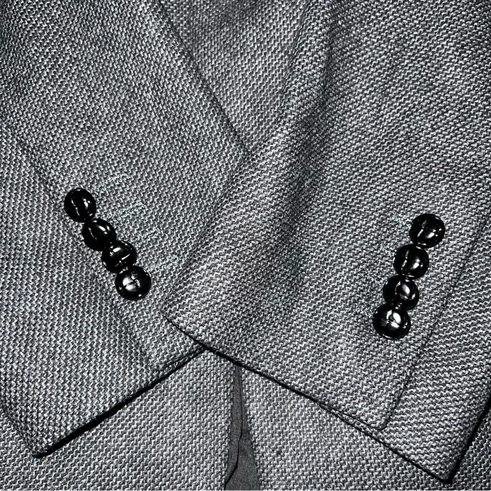 PJ Paul Jones Men’s Charcoal Herringbone Wool Blend Blazer Jacket Size XL NWT